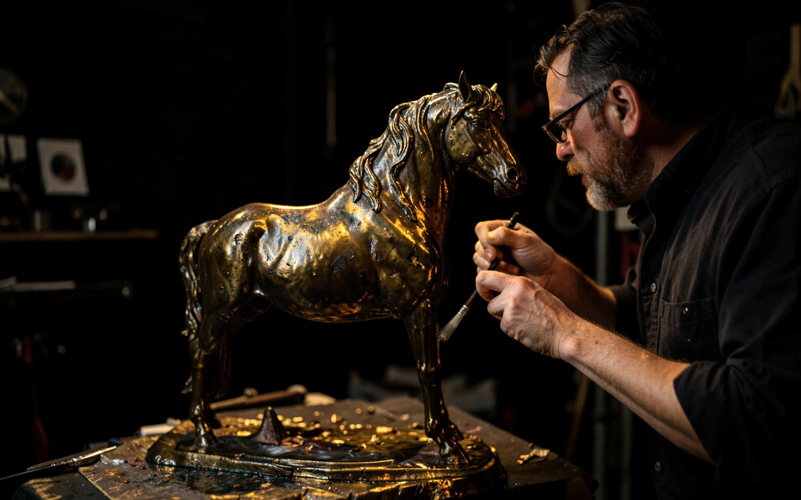 Restauration de statue en bronze