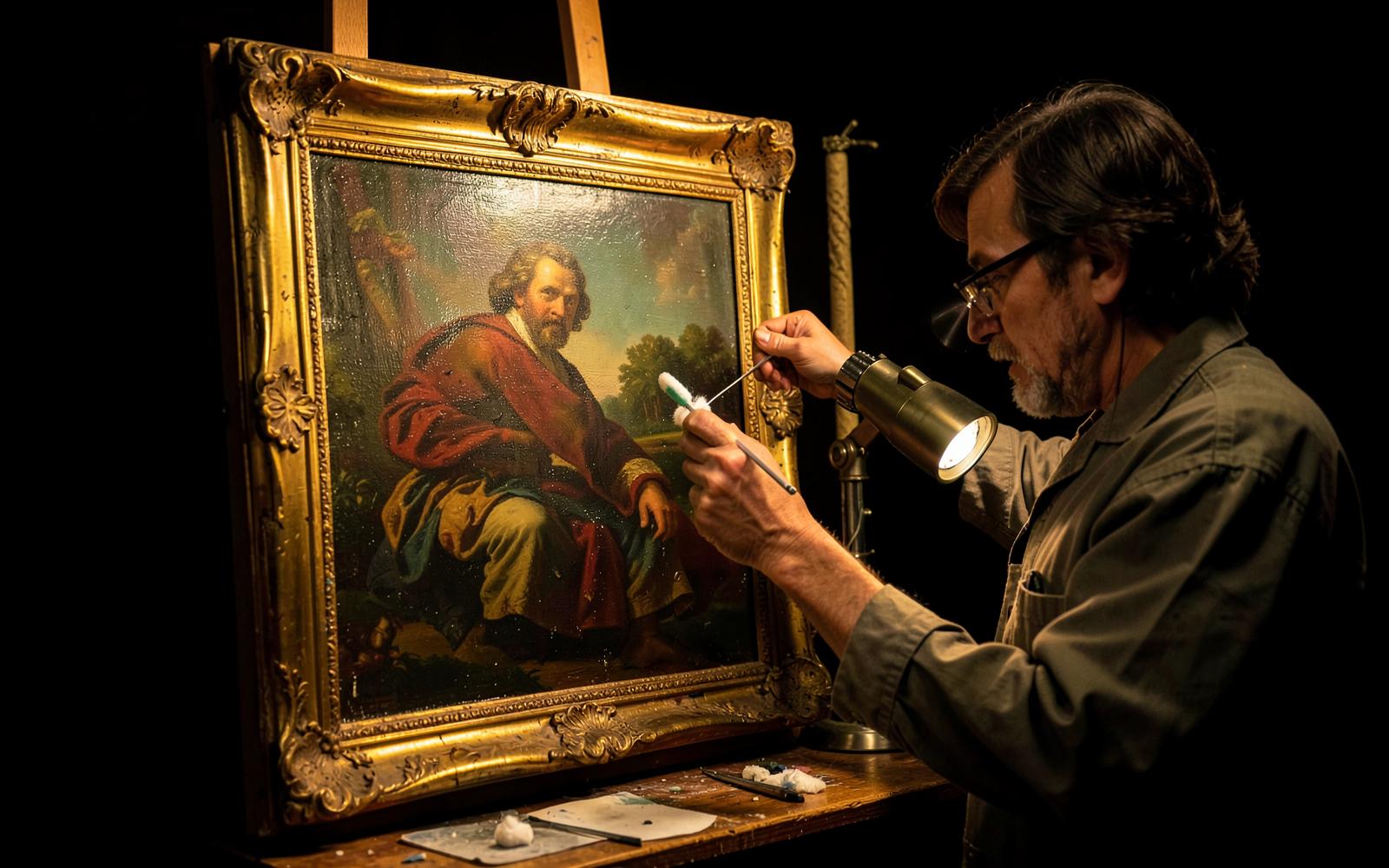 Restauration de tableau ancien